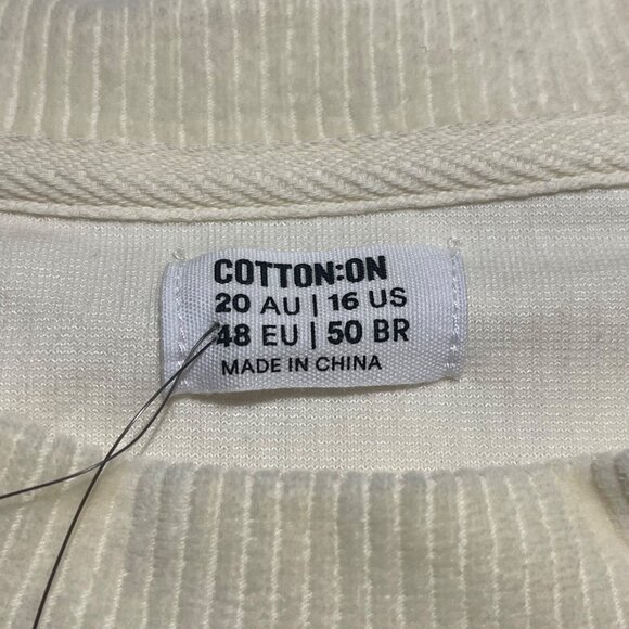 Cotton on Women's Cream Crew Neck Pullover Sweater, Size 16, New - Picture 11 of 11